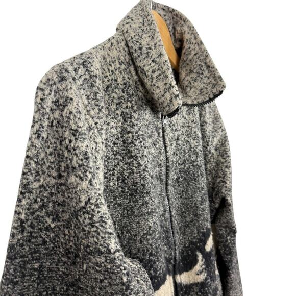 Bear Ridge Outfitters Fleece Full Zip USA Made Horse Mens Jacket Vintage sz M - Picture 4 of 16